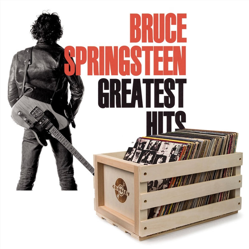 Crosley Record Storage Crate Bruce Springsteen Greatest Hits Vinyl Album Bundle/Product Detail/Storage