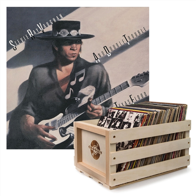 Crosley Record Storage Crate Stevie Ray Vaughan Texas Food Vinyl Album Bundle/Product Detail/Storage