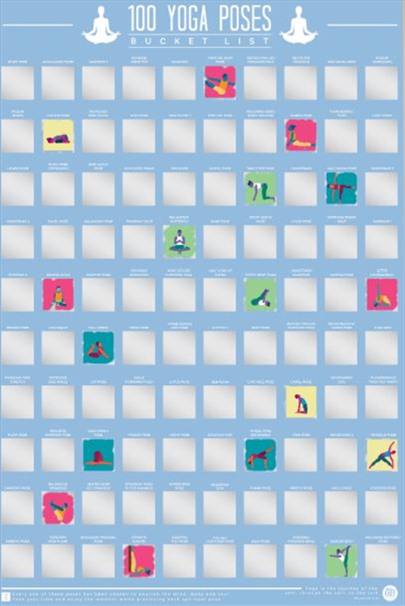 Bucket List Scratch Poster - 100 Yoga Poses/Product Detail/Posters & Prints