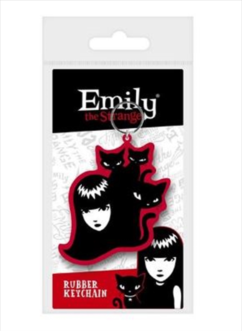 Emily the Strange - Emily and Cats - Keyring/Product Detail/Keyrings