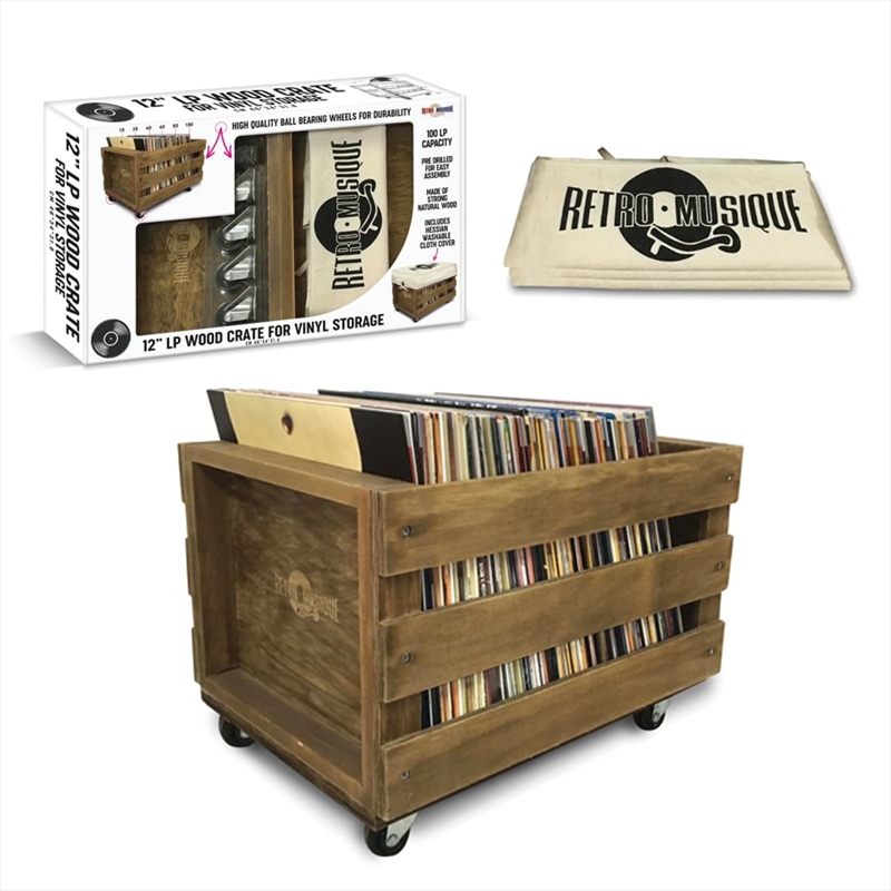 Wooden Crate For Vinyl Storage - Teak/Product Detail/Turntables