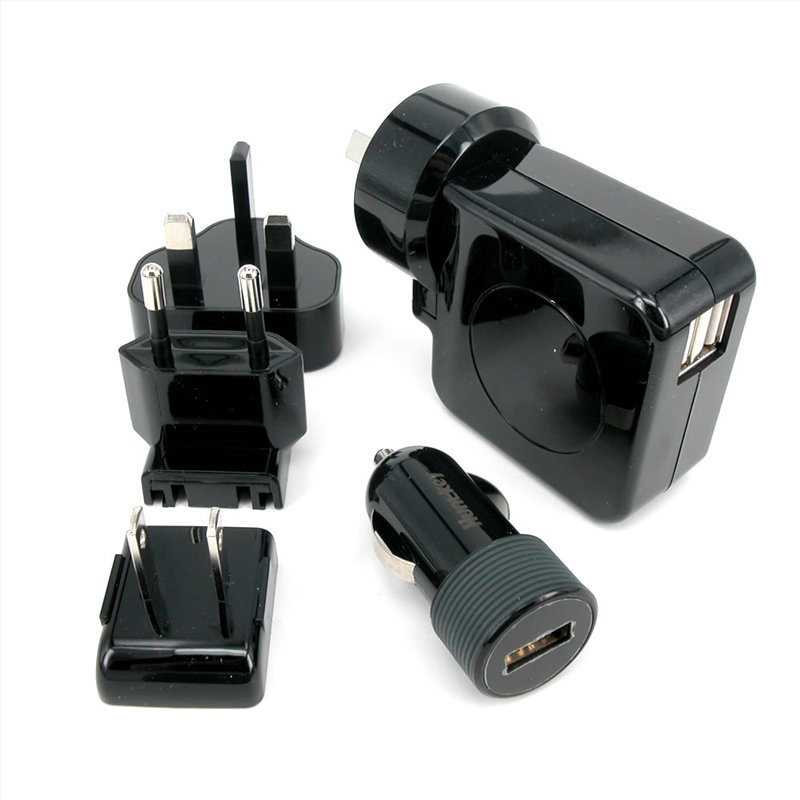 Huntkey TravelMate Multi Plugs USB Wall Charger Adapter 4.2 A US UK EU AU Plugs with Car Charger (D2/Product Detail/Electronics