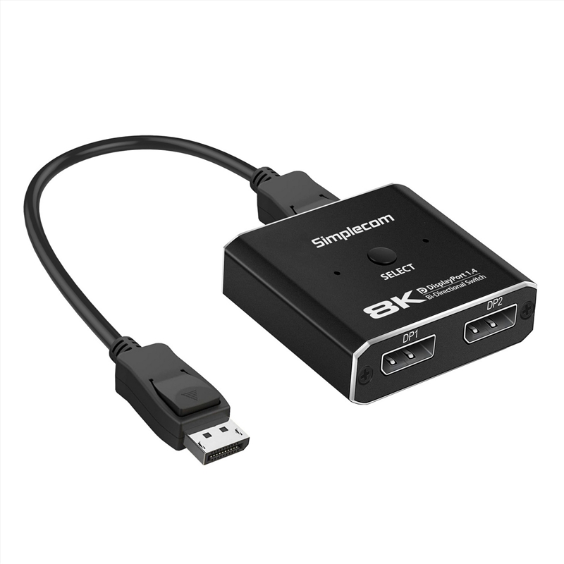 Simplecom CM202 Bi-Directional 2 Way DisplayPort Switch Selector DP 1.4 8K/Product Detail/Electronics