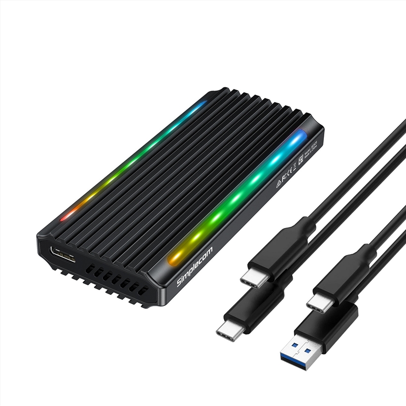 Simplecom SE525 NVMe / SATA M.2 SSD USB-C Enclosure with RGB Light USB 3.2 Gen 2 10Gbps/Product Detail/Electronics