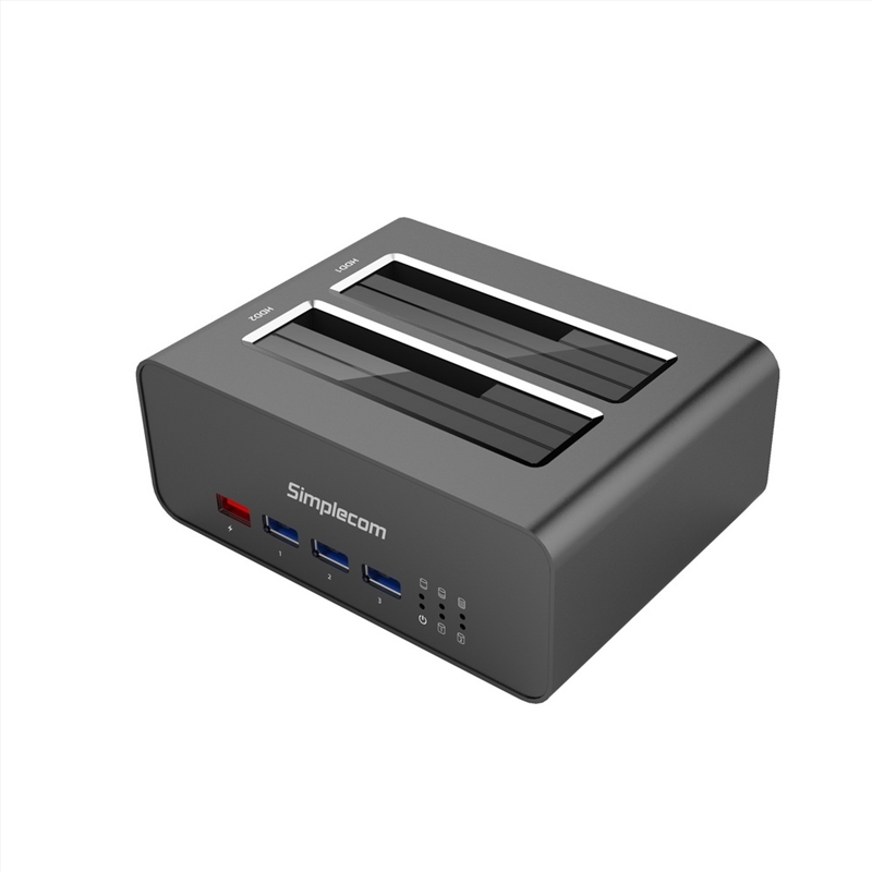 Simplecom SD352 USB 3.0 to Dual SATA Aluminium Docking Station with 3-Port Hub and 1 Port 2.1A USB C/Product Detail/Electronics