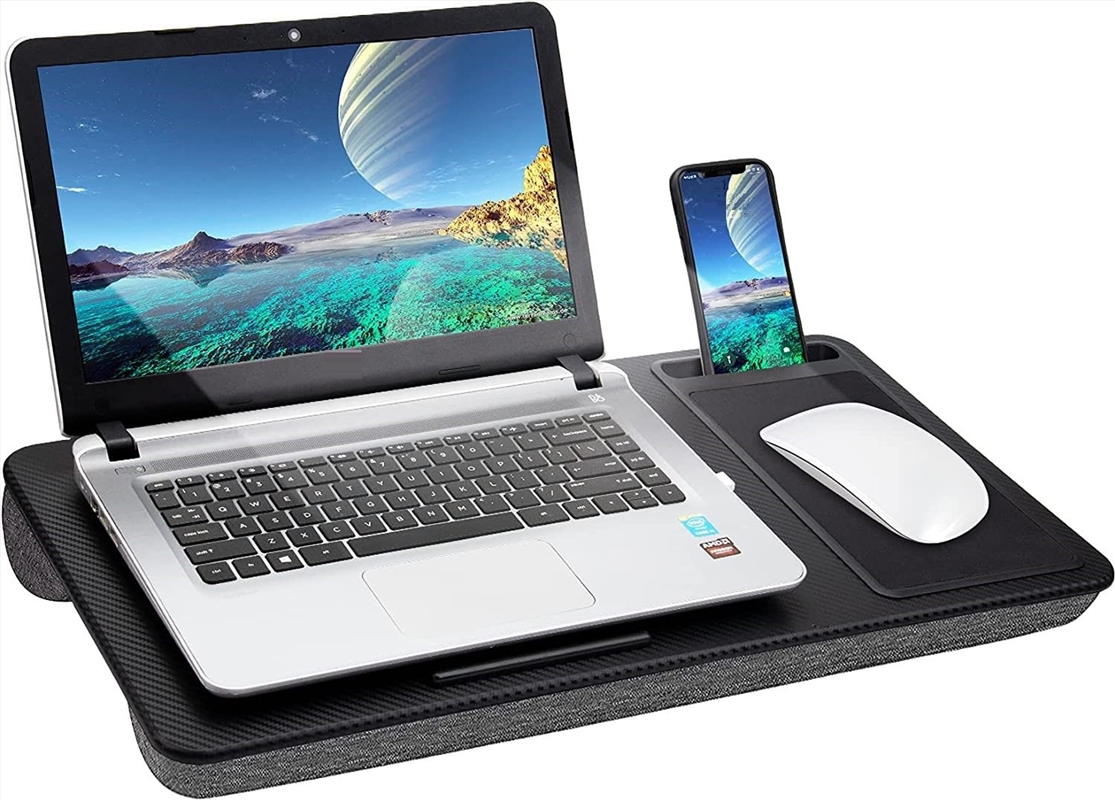 Portable Laptop Desk with Device Ledge, Mouse Pad and Phone Holder for Home Office (Black, 40cm)/Product Detail/Accessories