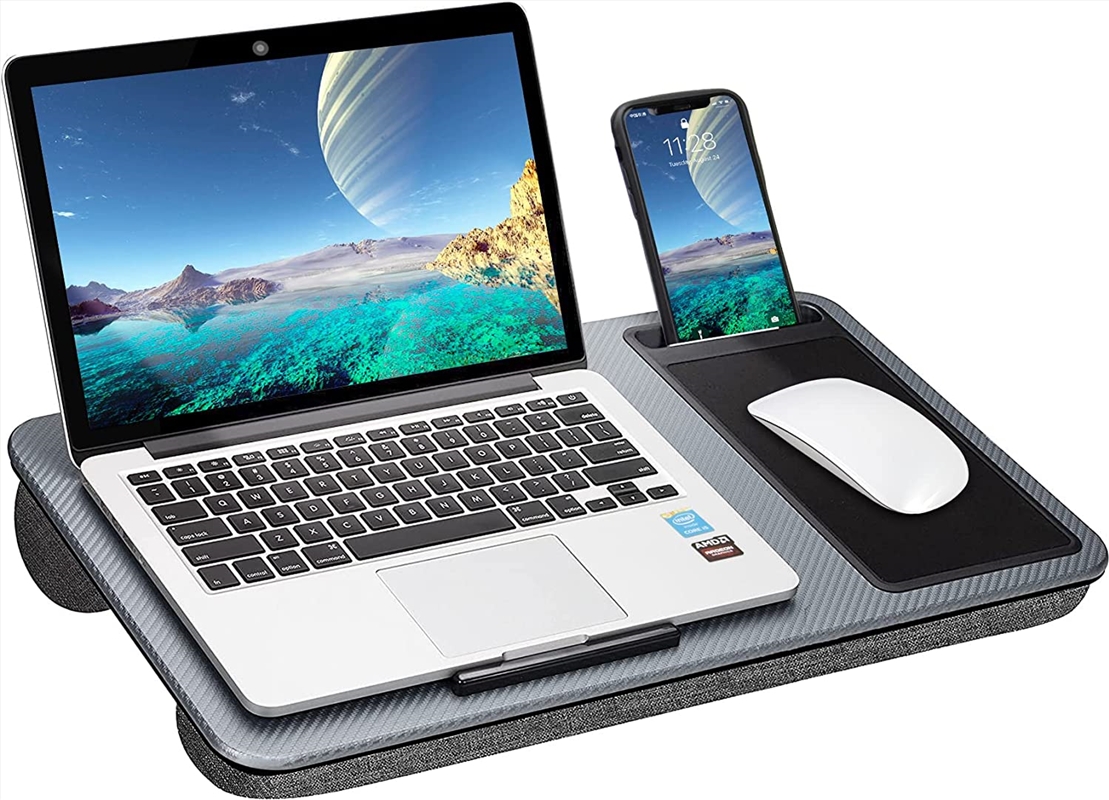 Portable Laptop Desk with Device Ledge, Mouse Pad and Phone Holder for Home Office (Silver, 40cm)/Product Detail/Accessories
