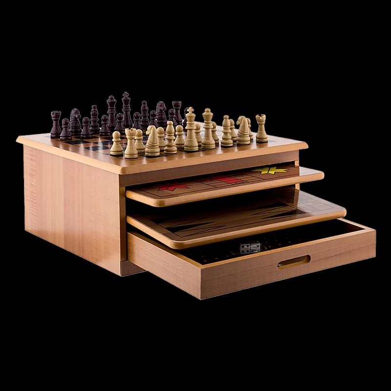10 in 1 Wooden Chess Board Games Slide Out Checkers House Unit Set/Product Detail/Board Games