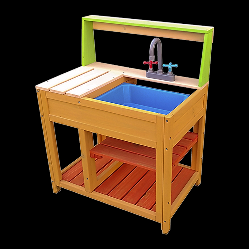 Childrenâ€™s Outdoor Play Mud Kitchen Sand Pit with Display Shelf/Product Detail/Sport & Outdoor