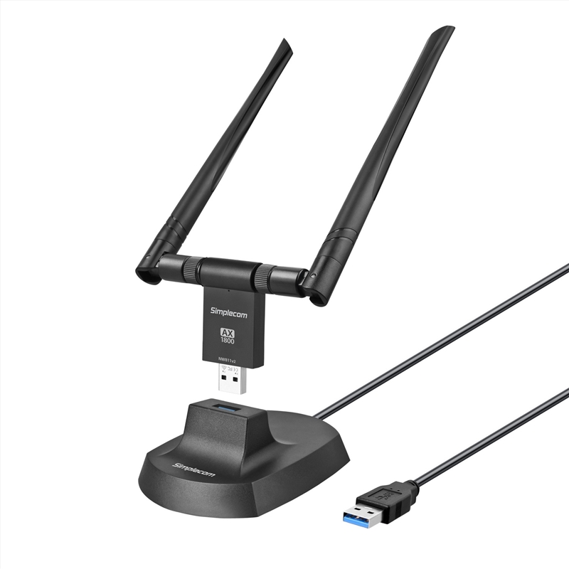 Simplecom NW811v2 AX1800 Dual Band WiFi 6 USB Adapter 802.11ax with 2x 5dBi High Gain Antennas/Product Detail/Electronics
