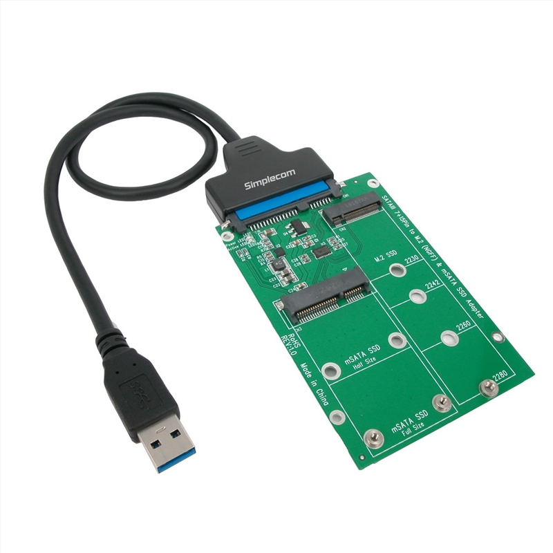 Simplecom SA221 USB 3.0 to mSATA + NGFF M.2 (B Key) SSD 2 in 1 Combo Adapter/Product Detail/Electronics