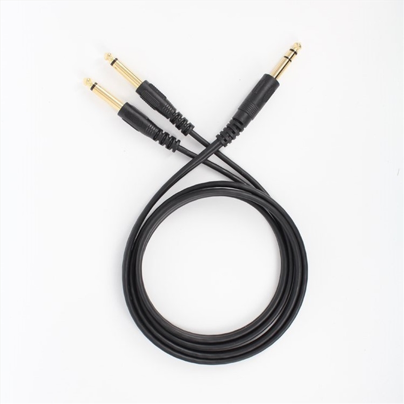 1.5m Gold Plated 6.35mm Male to 2x 6.35mm Male Mono Y Splitter Audio Cable/Product Detail/Cables