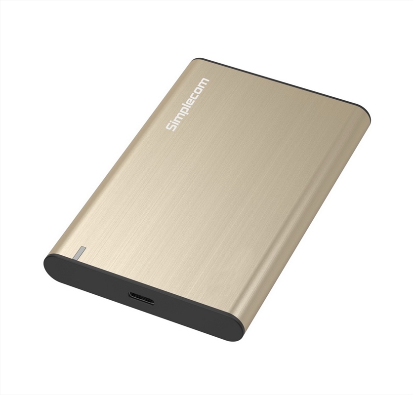 Simplecom SE221 Aluminium 2.5'' SATA HDD/SSD to USB 3.1 Enclosure Gold/Product Detail/Electronics