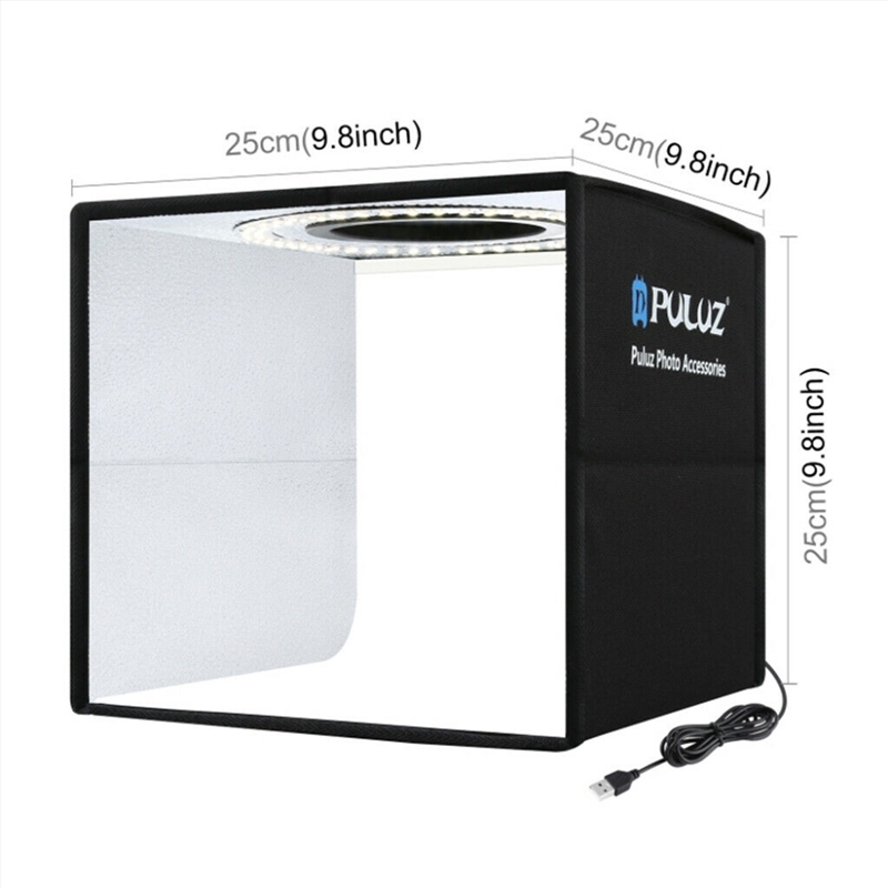 25CM Portable Photo Studio LED Light Tent Bar Cube Soft Box Room Photography/Product Detail/Lighting
