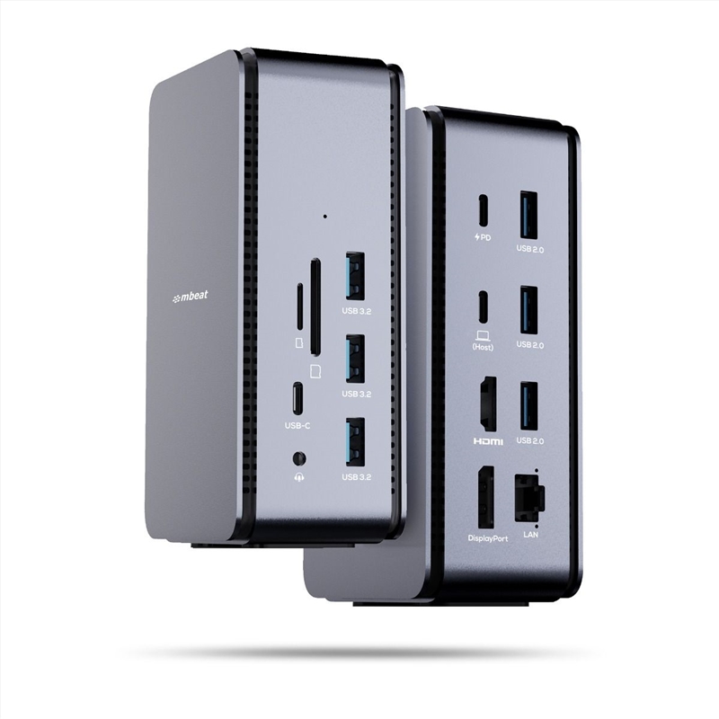 mbeat 14-in-1 USB4 Docking Station with 8K Video, 40Gbps Data - Space Grey/Product Detail/Electronics