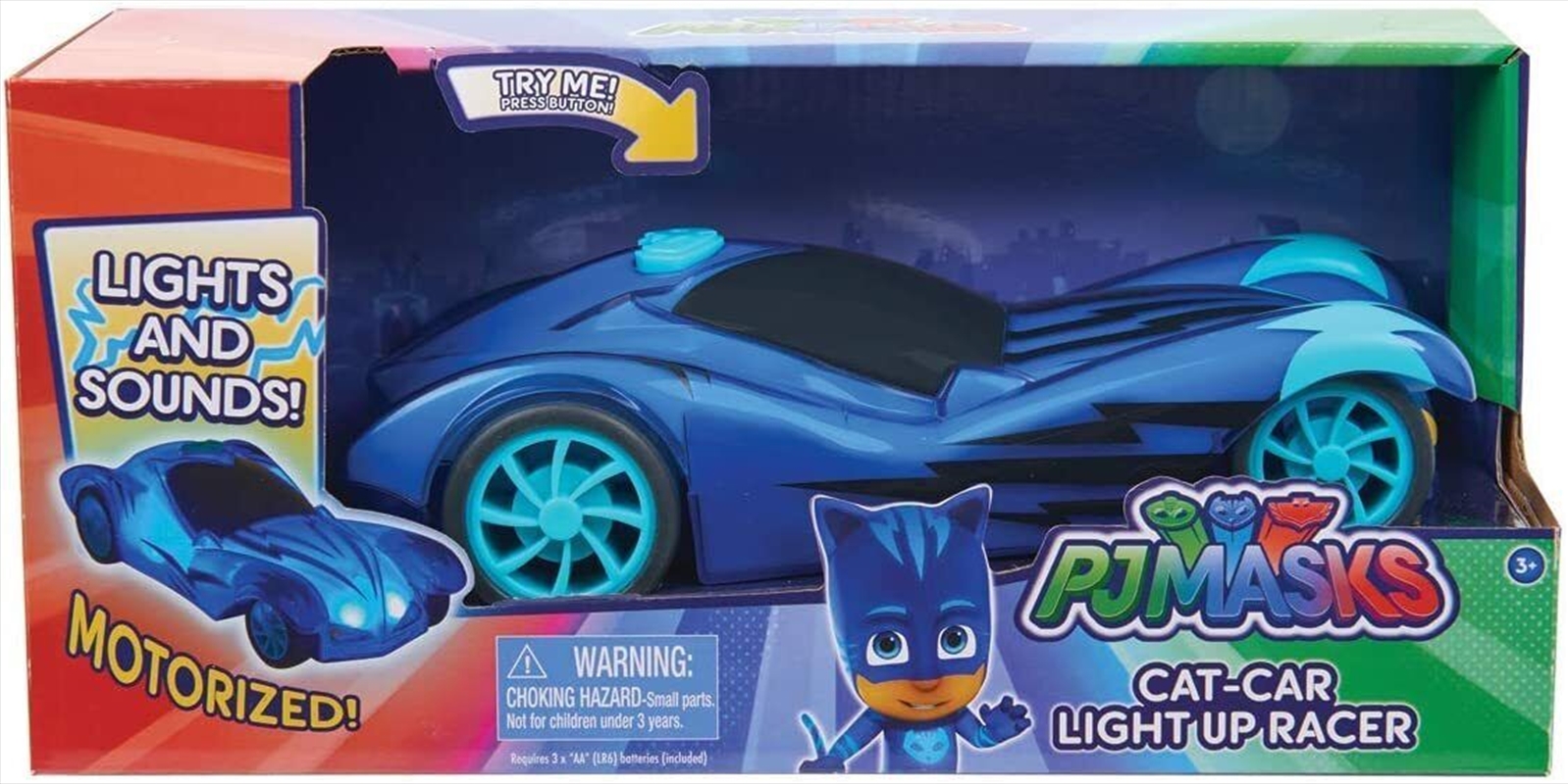 PJ Masks Motorized Light Up Racers Cat Car with Lights & Sound  3+/Product Detail/Toys