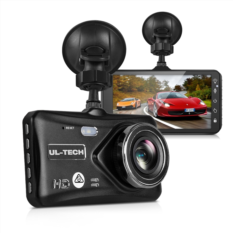 UL Tech 4 Inch Dual Camera Dash Camera - Black/Product Detail/Electronics