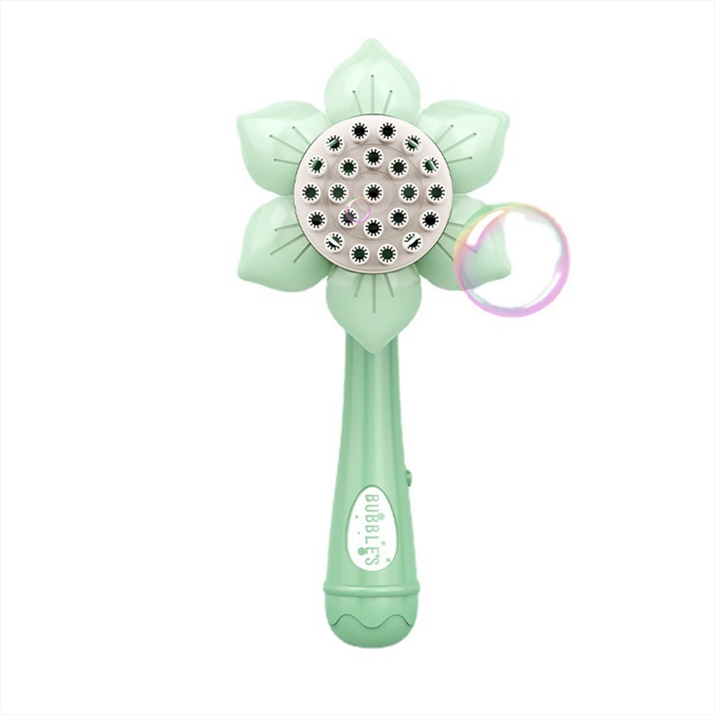 Bubblerainbow Bubble Gun Toy Sunflower Stick Flower Shower Machine 23 Hole Children Toy Green/Product Detail/Toys