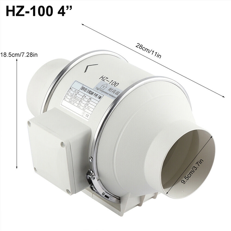 4'' Extractor Fan Duct Hydroponic Inline Exhaust Vent Industrial/Product Detail/Appliances