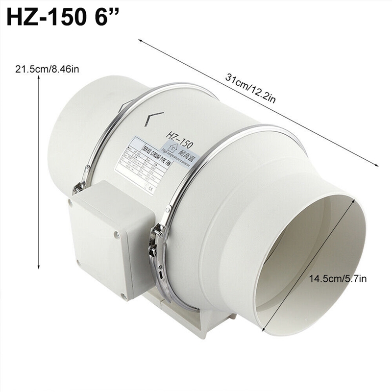 6'' Extractor Fan Duct Hydroponic Inline Exhaust Vent Industrial/Product Detail/Appliances