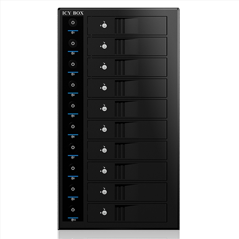 ICY BOX 10-Bay External SINGLE System for 10x SATA 3.5" I/II/III HDD  (IB-3810U3)/Product Detail/Electronics