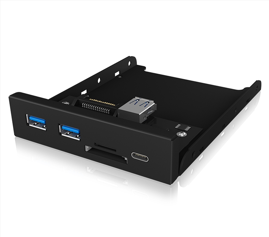 ICY BOX IB-HUB1417-i3 Frontpanel with USB 3.0 Type-C and Type-A hub with card reader/Product Detail/Electronics
