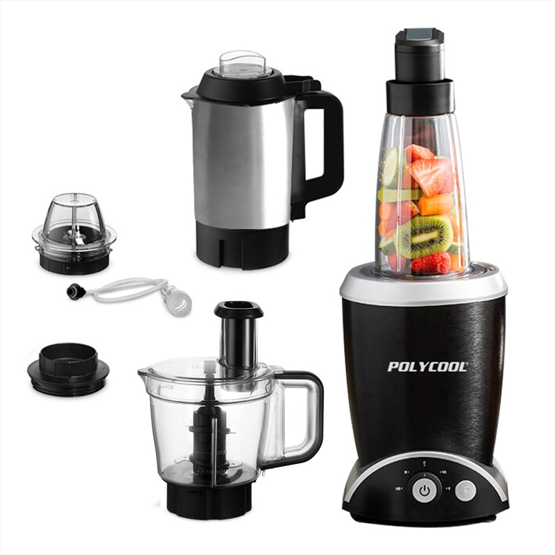 POLYCOOL 1000W 10in1 Vacuum Blender, 700ml Capacity, With Heating Jug, Grinder Cup, Food Processor/Product Detail/Appliances