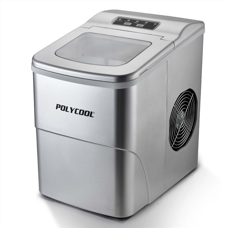 POLYCOOL 12KG Electric Ice Cube Maker Portable 2L Automatic Machine, Silver/Product Detail/Appliances