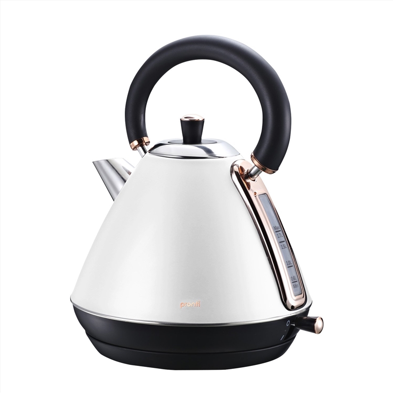 Pronti 1.7l Rose Trim Collection Kettle - White/Product Detail/Appliances