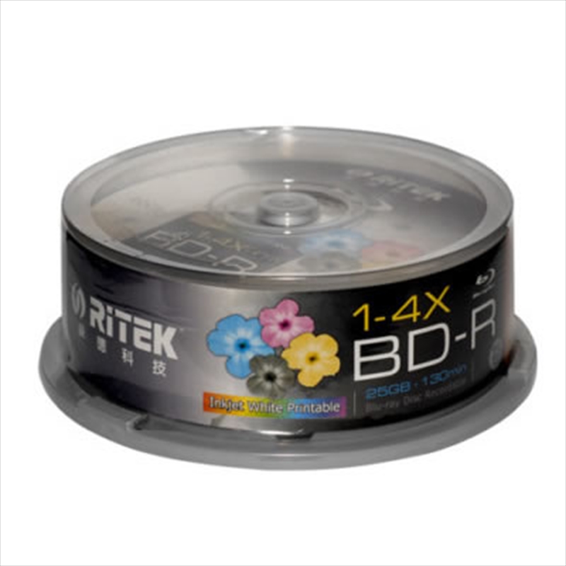 Ritek Blu-Ray BD-R 2X 25GB 130Min White Top Printable 25pcs/Product Detail/Electronics