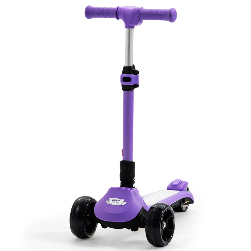 ROVO KIDS 3-Wheel Electric Scooter, Ages 3-8, Adjustable Height, Folding, Lithium Battery, Purple/Product Detail/Bikes Trikes & Ride Ons