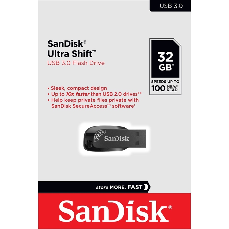 SanDisk  32GB Ultra Shift  USB 3.0 Flash Drive SDCZ410-032G-G46/Product Detail/Electronics