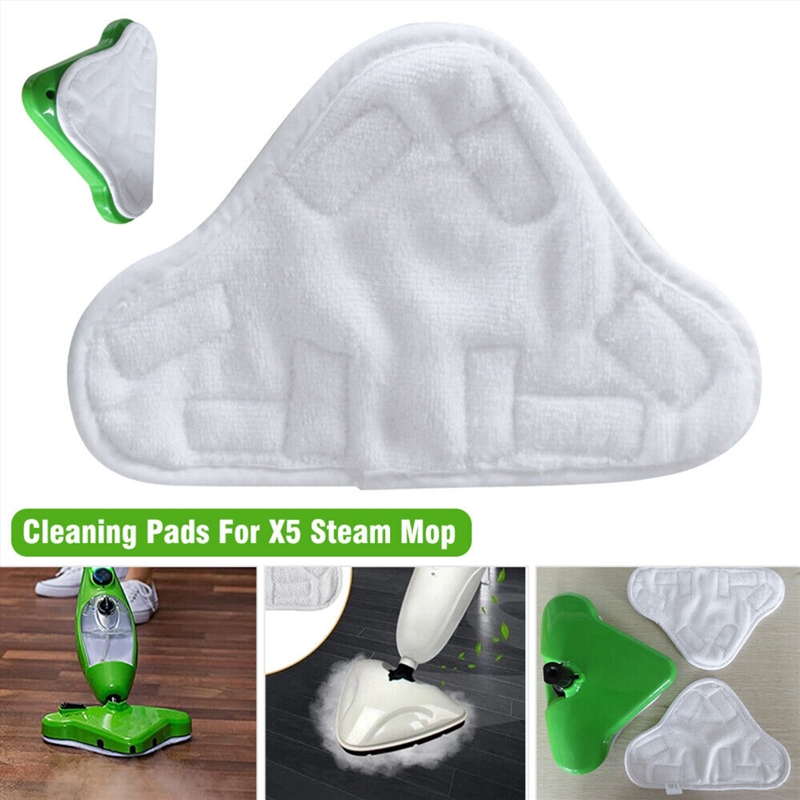 5PCS Stick On White Washable Cleaning Pads Microfiber For X5 Steam Mop H20 H2O/Product Detail/Appliances
