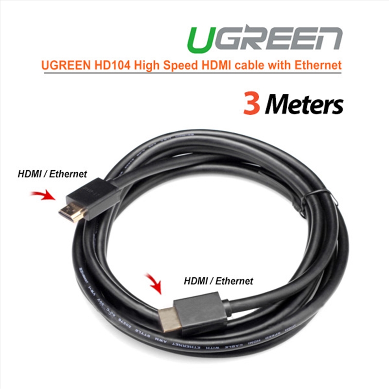 UGREEN Full Copper High Speed HDMI Cable with Ethernet 3M (10108)/Product Detail/Cables