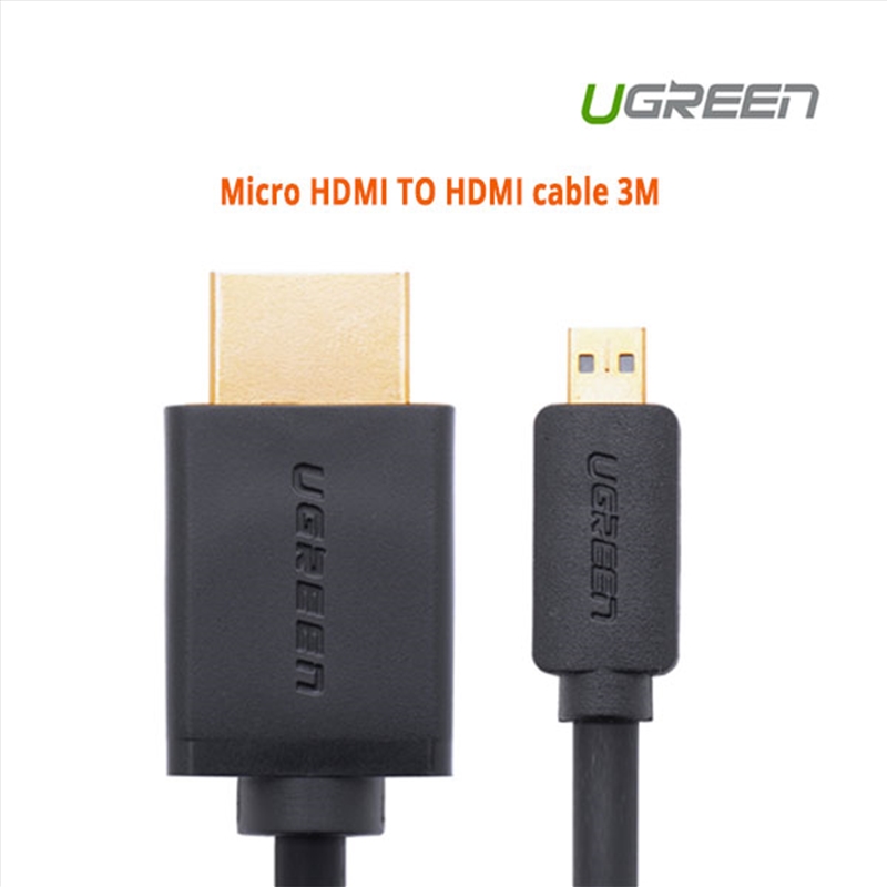 UGREEN Micro HDMI TO HDMI cable 3M (30104)/Product Detail/Cables