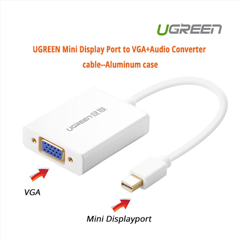 UGREEN Mini Display Port to VGA+Audio Converter cable (10437)/Product Detail/Electronics