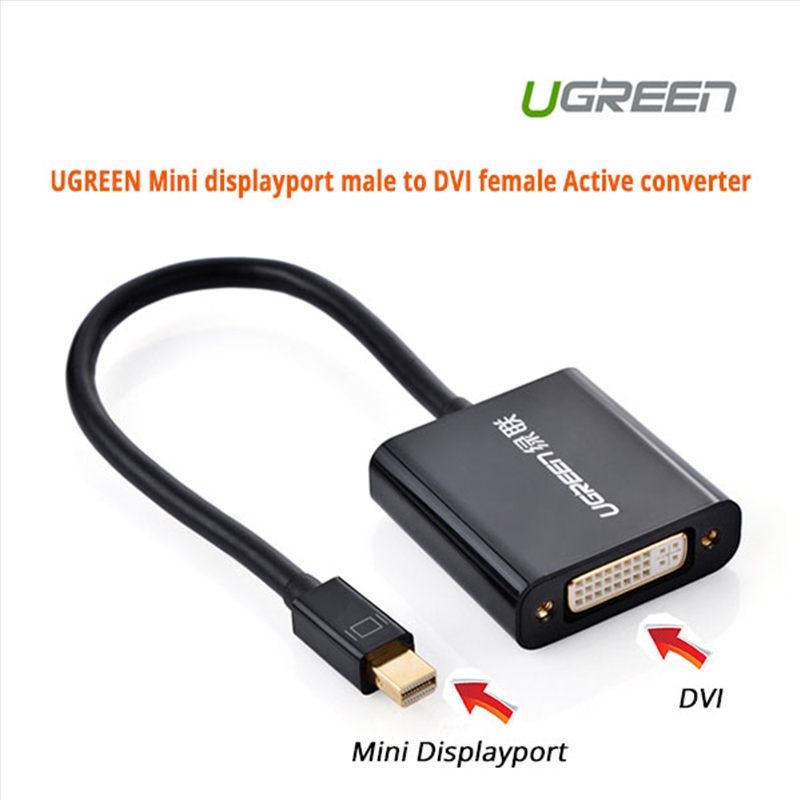 UGREEN Mini displayport male to DVI female Active converter (10448)/Product Detail/Electronics