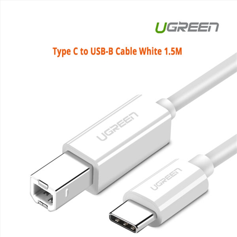 Ugreen Type C to USB-B Cable White 1.5M 40417/Product Detail/Cables