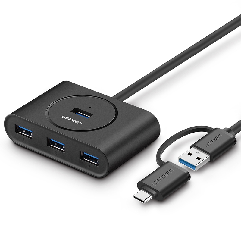 UGreen USB 3.0 Hub With Type C port Black 1M 40850/Product Detail/Electronics
