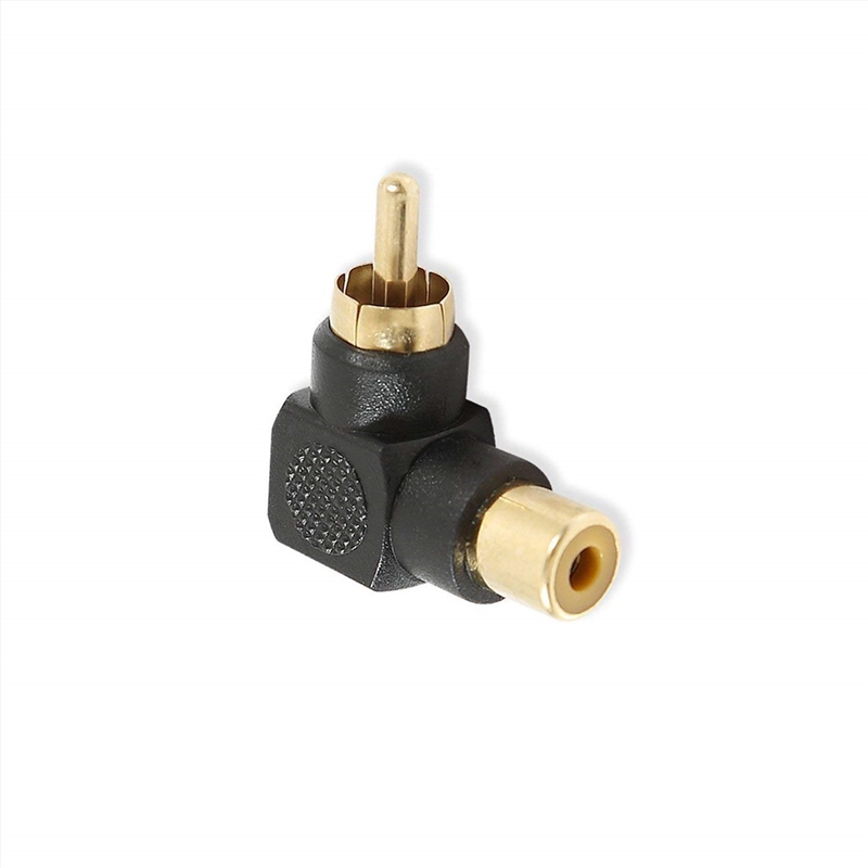 RCA Male to RCA Female Right Angle Adapter 90 Degree Connector Black/Product Detail/Electronics