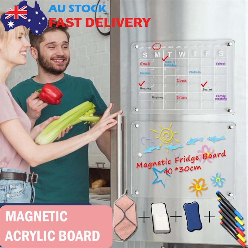 Large Magnetic Fridge Whiteboard Weekly Calendar Planner Acrylic White Board Set/Product Detail/Homewares