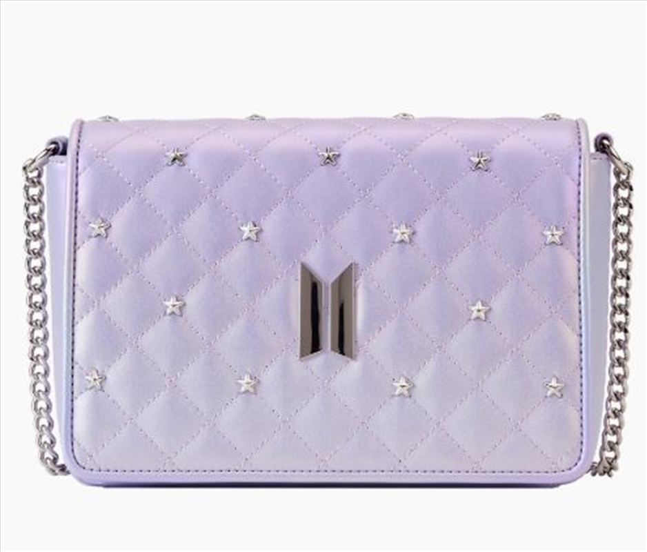 Loungefly: BTS - Funko Pop! By Loungefly BTS Logo Iridescent Purple Crossbody/Product Detail/KPOP Merch