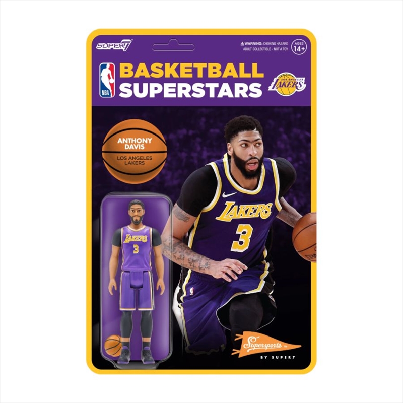 NBA - Anthony Davis LA Lakers Purple Statement Supersports ReAction 3.75" Action Figure/Product Detail/Figurines