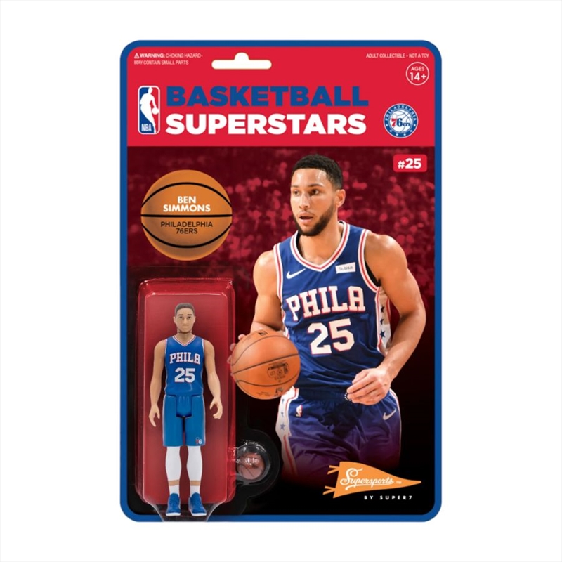 NBA - Ben Simmons Philadelphia 76ers Supersports ReAction 3.75" Action Figure/Product Detail/Figurines