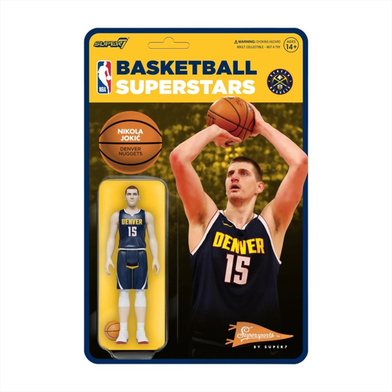 NBA - Nicola Jokic Denver Nuggets Supersports ReAction 3.75" Action Figure/Product Detail/Figurines