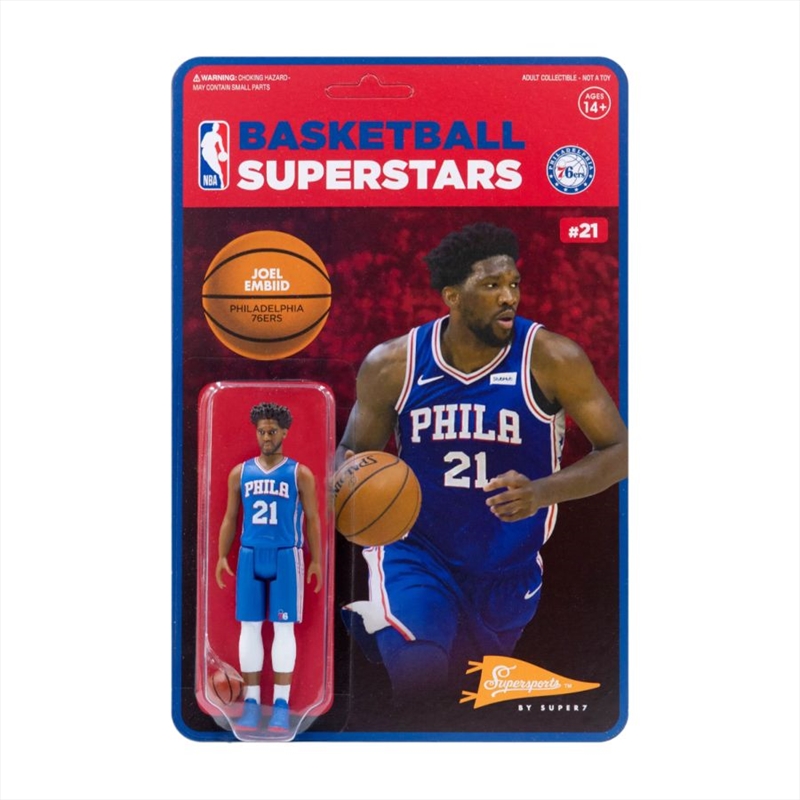 NBA - Joel Embiid Philadelphia 76ers Supersports ReAction 3.75" Action Figure/Product Detail/Figurines