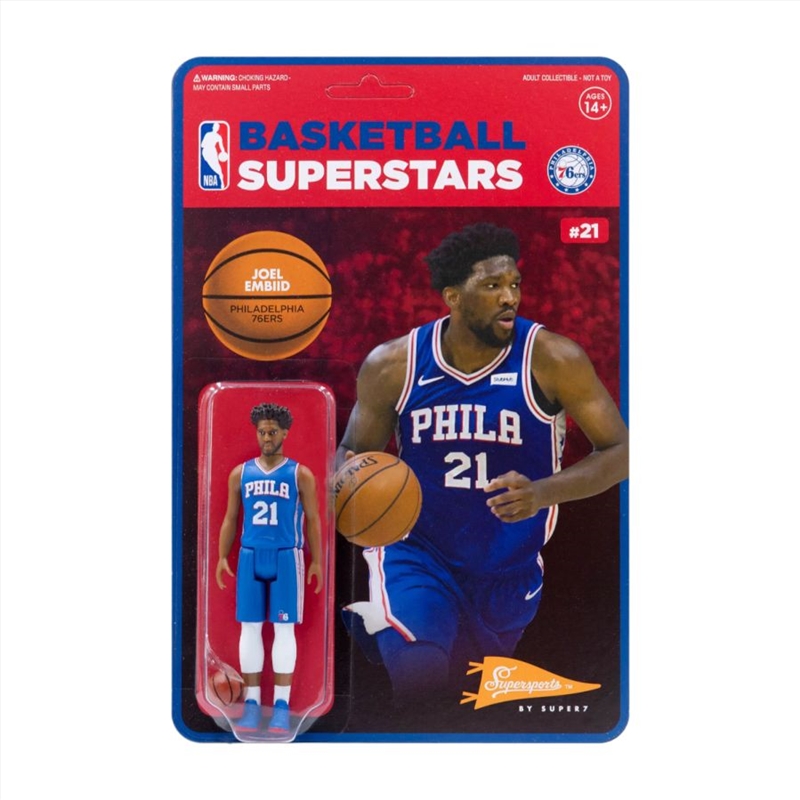 NBA - Joel Embiid Philadelphia 76ers Supersports ReAction 3.75" Action Figure/Product Detail/Figurines