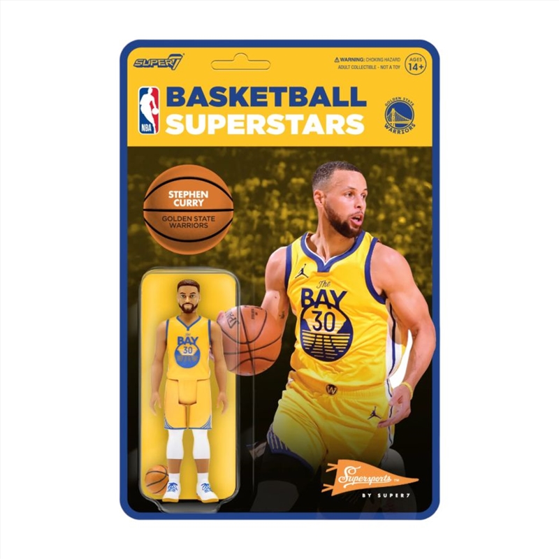 NBA - Stephen Curry Golden State Warriors Supersports ReAction 3.75" Action Figure/Product Detail/Figurines
