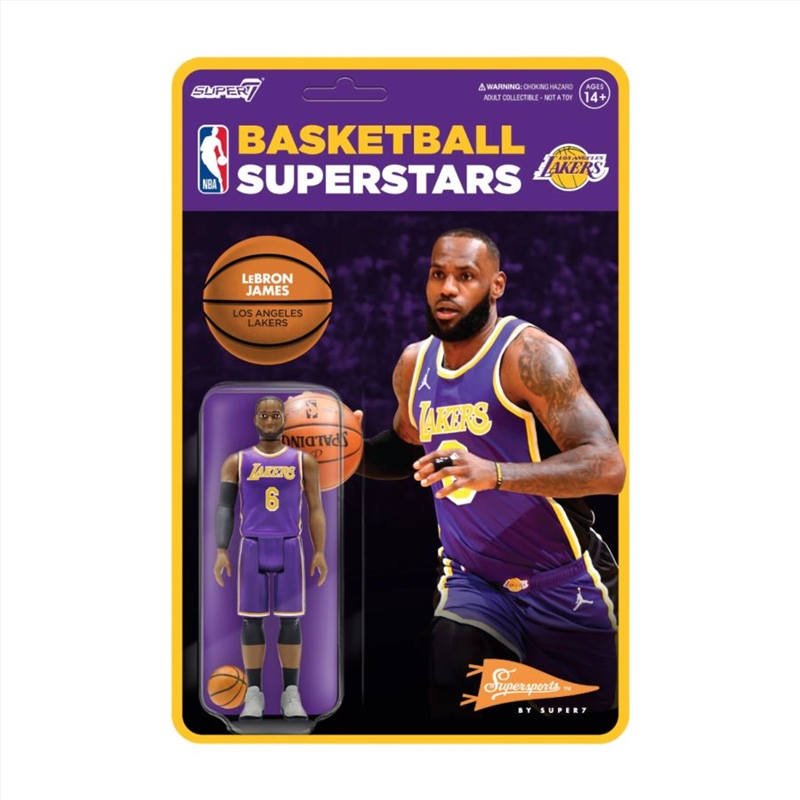 NBA - LeBron James LA Lakers Purple Statement Supersports ReAction 3.75" Action Figure/Product Detail/Figurines