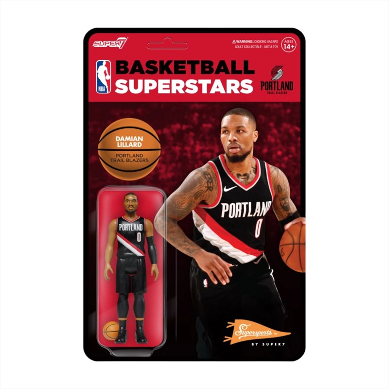 NBA - Damian Lillard Portland Trail Blazers Supersports ReAction 3.75" Action Figure/Product Detail/Figurines